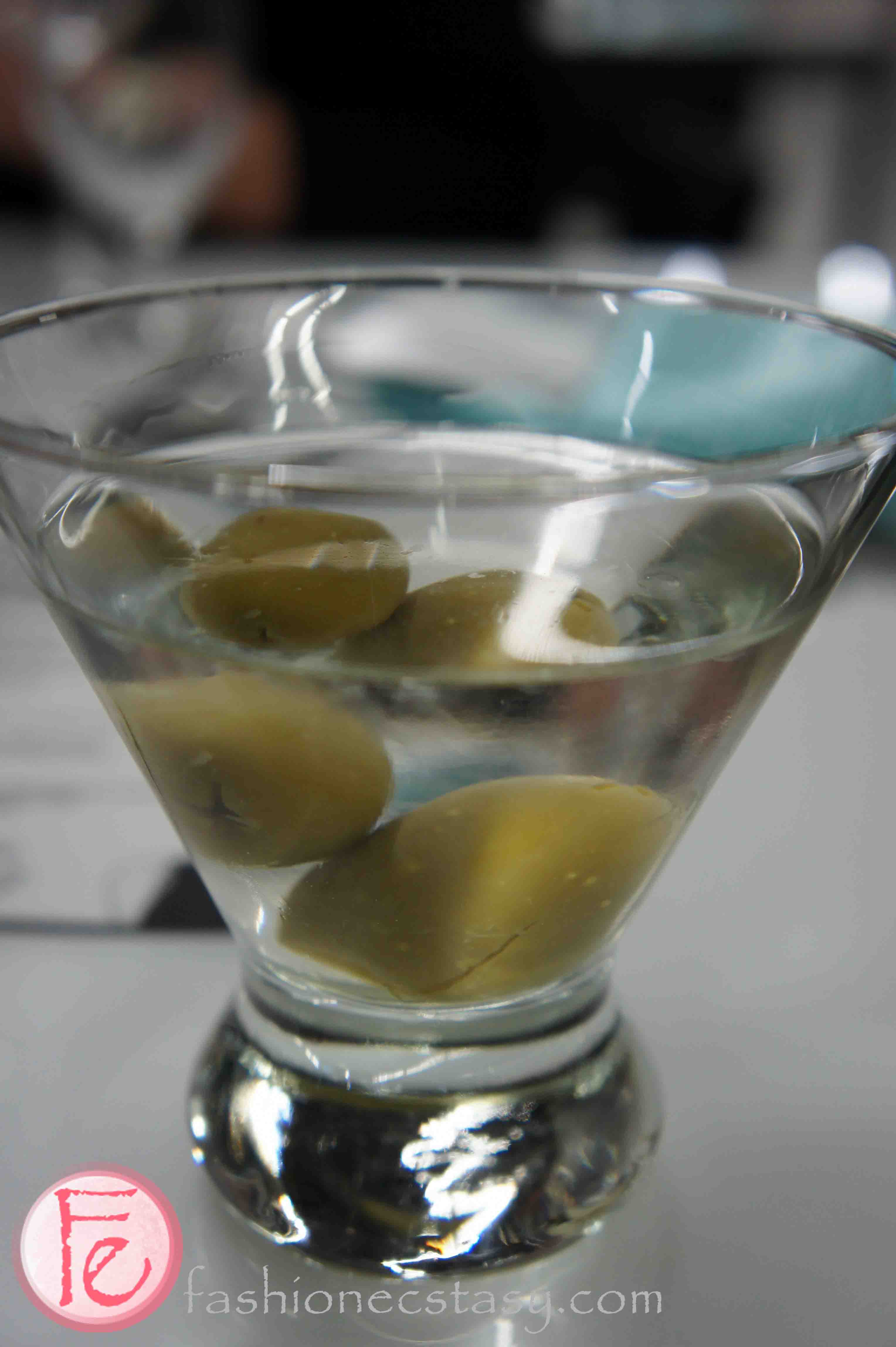 Martini with Sable & Rosenfeld's 'Tipsy Olives'